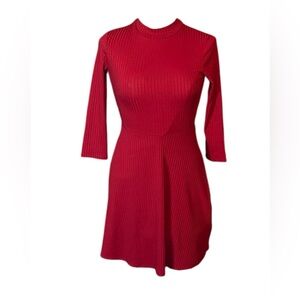 Forever 21 Dark Red Long Sleeve Dress Size Small